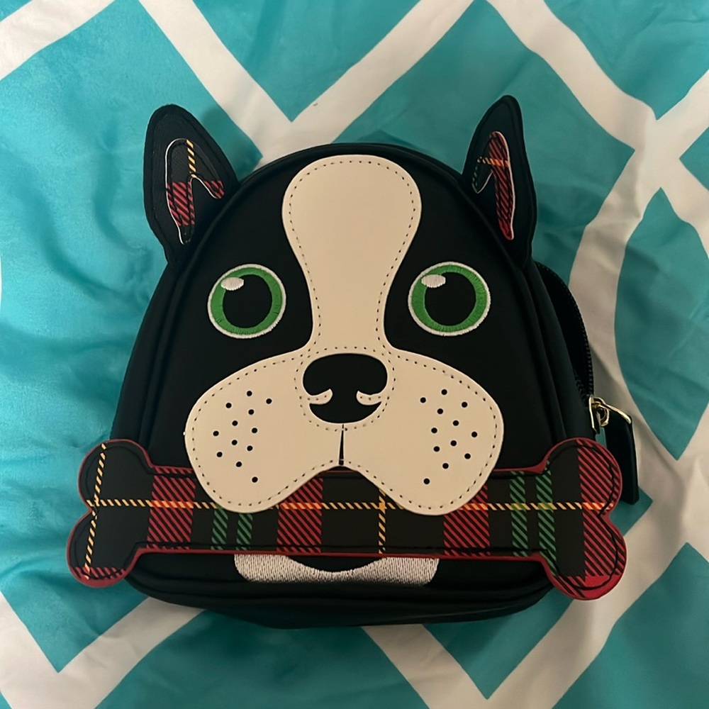 Christmas Bull Dog Makeup Bag